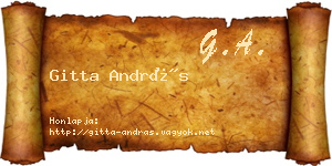Gitta András névjegykártya